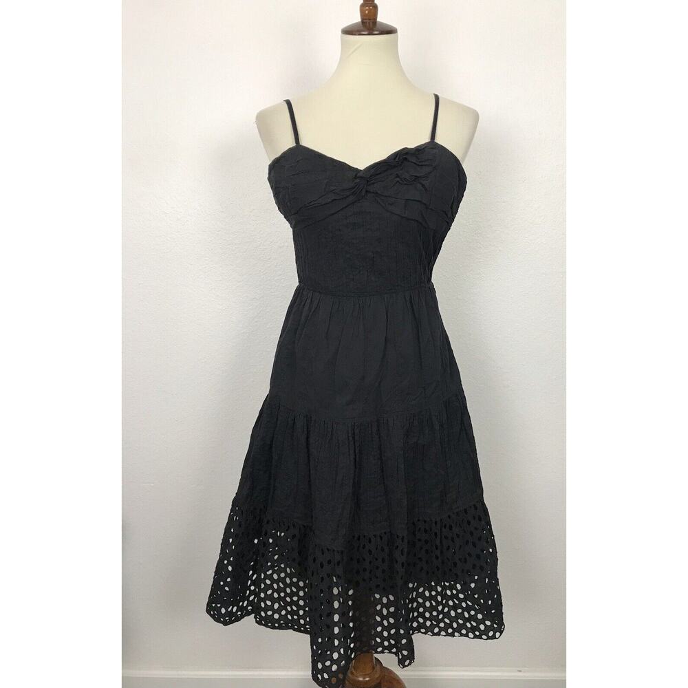 INC International Concepts Petite Pleated Eyelet Hem Tank Dress